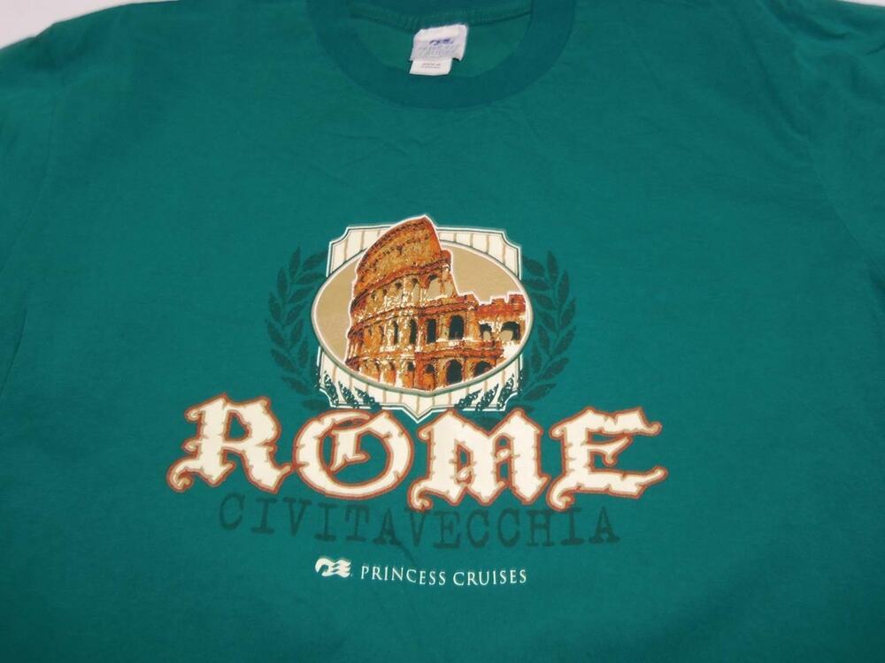 Rome Princess Cruises TShirt Size Large Rome Divitavecchia Womens -0220L96